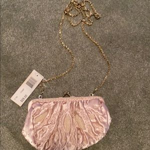 Beige dress clutch bag